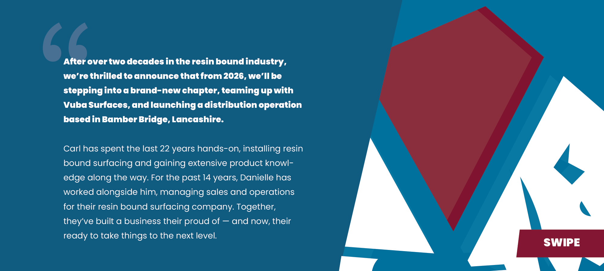 Promotional graphic with text Swipe