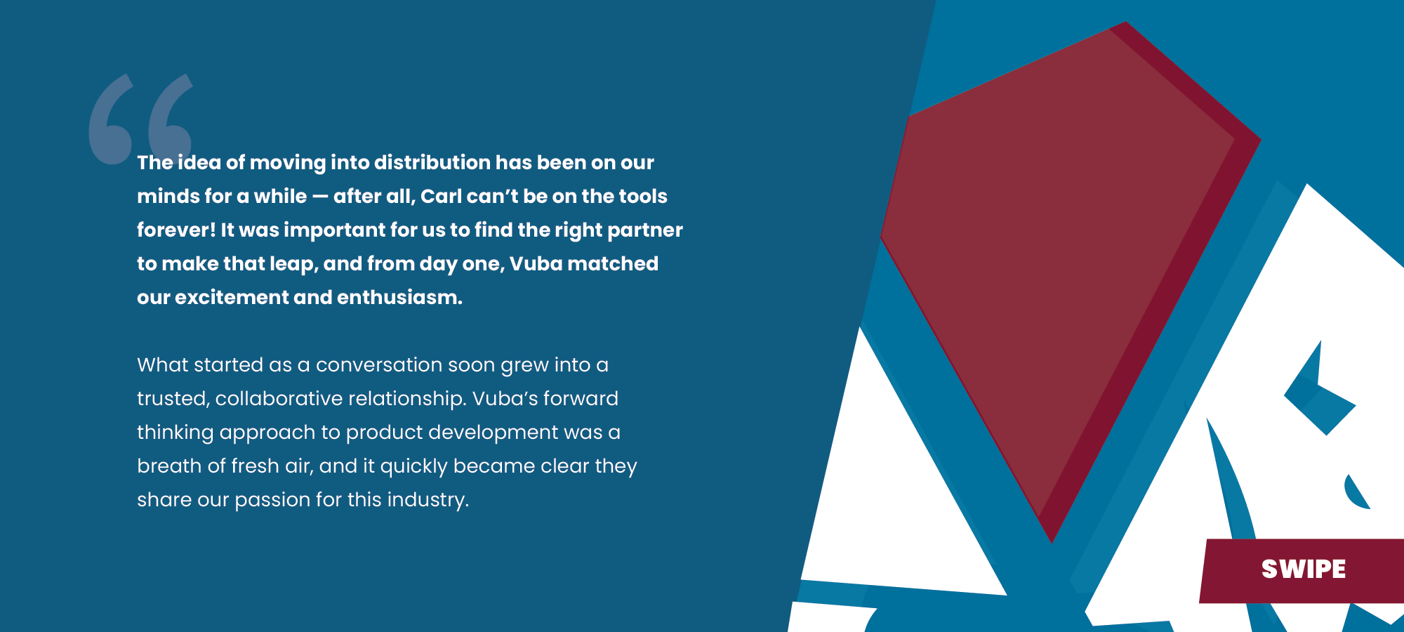 Promotional graphic with text Swipe