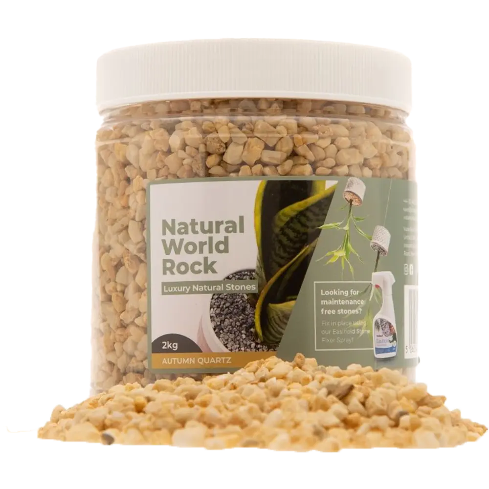 Natural World Rock Plant Topper Stones 2kg - Autumn Quartz Vuba