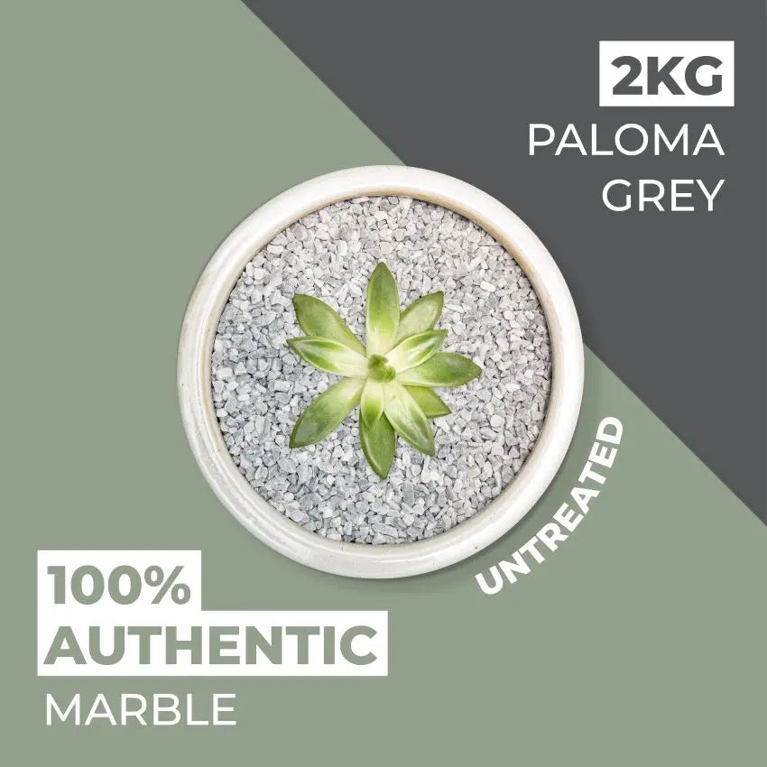 Natural World Rock Plant Topper Stones 2kg - Paloma Grey Vuba