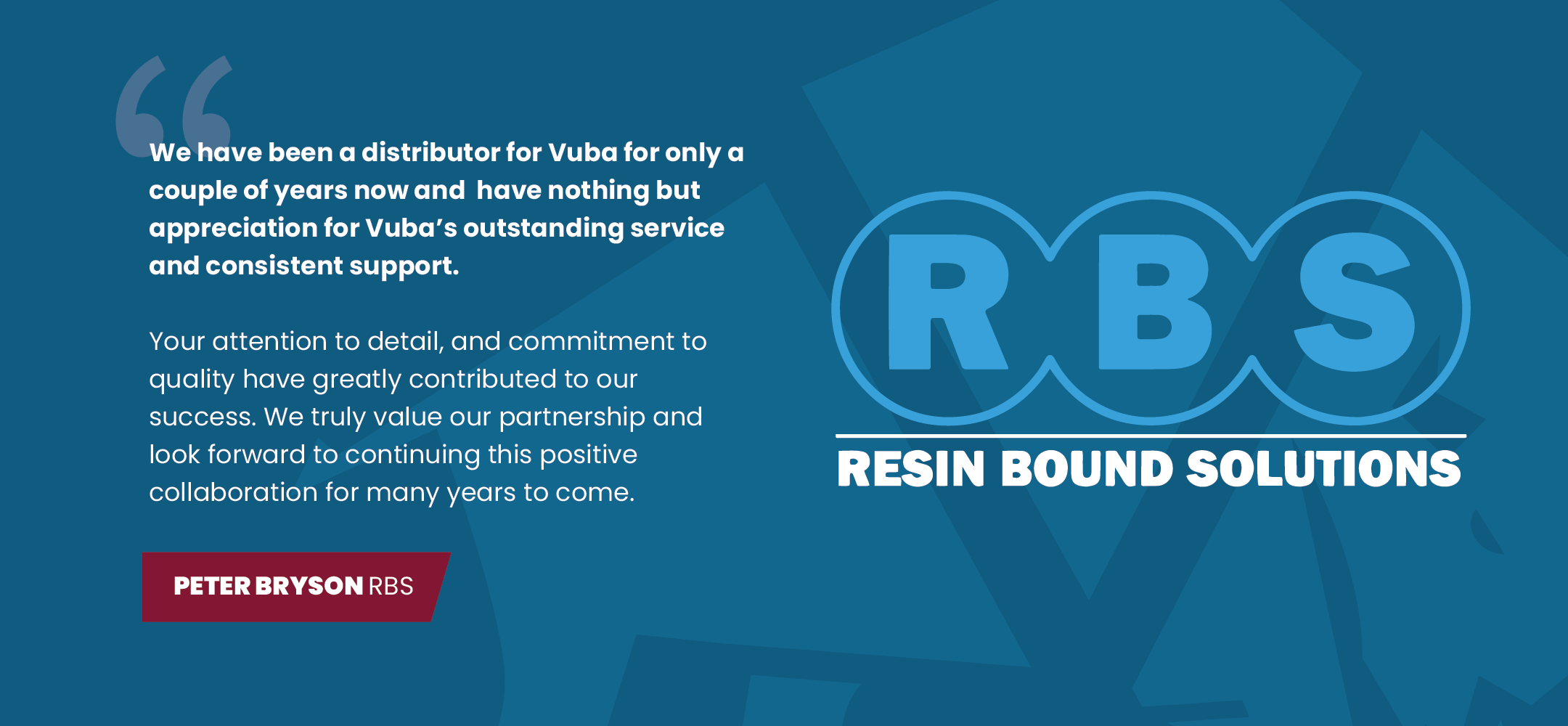  Resin Bound Solutions with RBS logo and testimonial